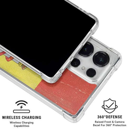 Spain Flag Distressed Galaxy S25 Ultra Clear Case