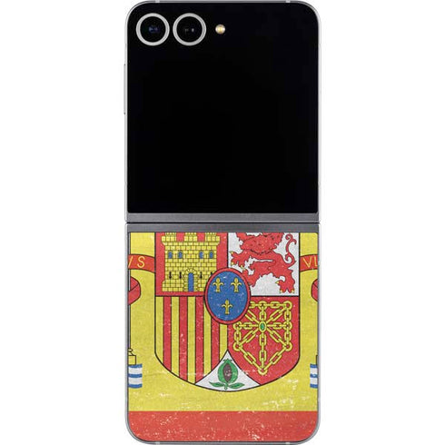 Spain Flag Distressed Galaxy Z Flip6 Skin