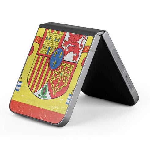 Spain Flag Distressed Galaxy Z Flip6 Skin