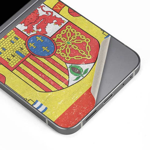 Spain Flag Distressed Galaxy Z Flip6 Skin