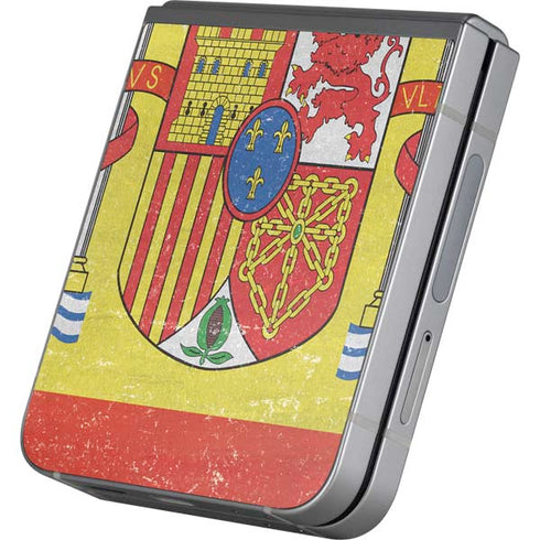 Spain Flag Distressed Galaxy Z Flip6 Skin