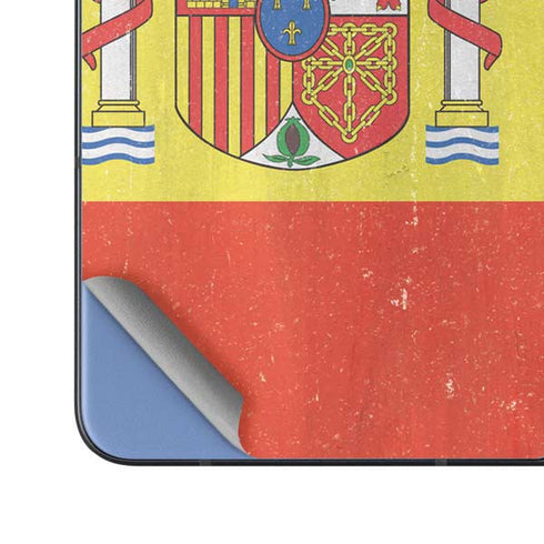 Spain Flag Distressed Galaxy Z Fold5 5G Skin