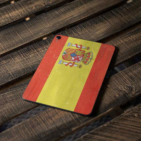 Spain Flag Distressed Apple iPad Pro Skin