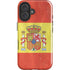 Spain Flag Distressed iPhone 16 Plus Impact Case