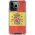 Spain Flag Distressed iPhone 16 Pro Max Clear Case