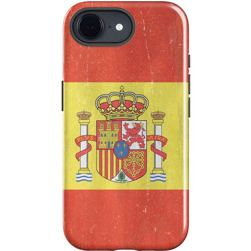 Spain Flag Distressed iPhone 16e Impact Case
