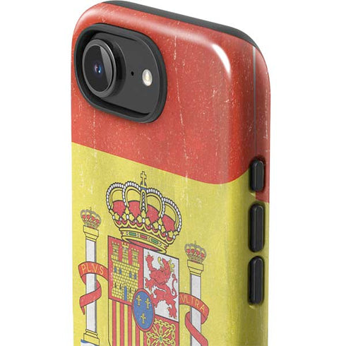 Spain Flag Distressed iPhone 16e Impact Case