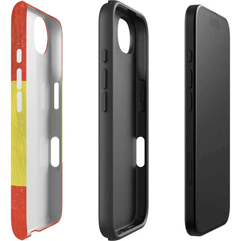 Spain Flag Distressed iPhone 16e Impact Case