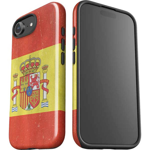 Spain Flag Distressed iPhone 16e Impact Case