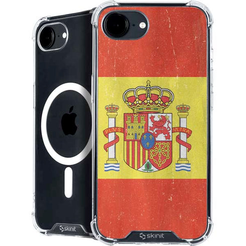 Spain Flag Distressed iPhone 16e MagSafe Case