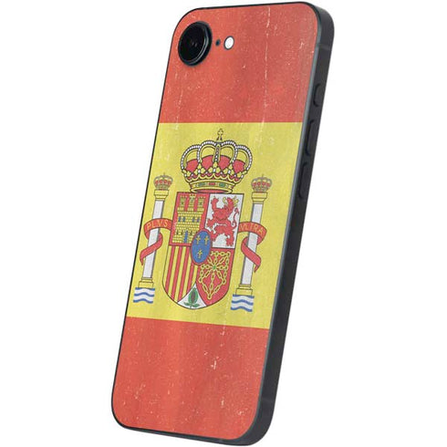 Spain Flag Distressed iPhone 16e Skin