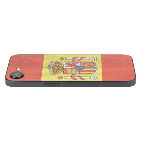 Spain Flag Distressed iPhone 16e Skin