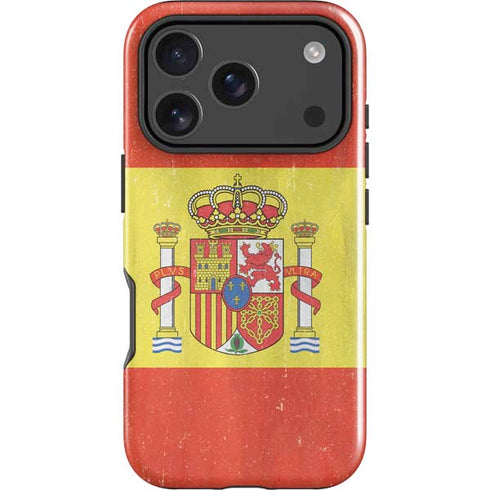 Spain Flag Distressed iPhone 18 Pro Impact Case