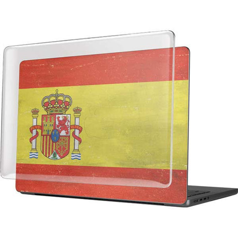 Spain Flag Distressed MacBook Pro 14in (2021-24) Case plus Skin