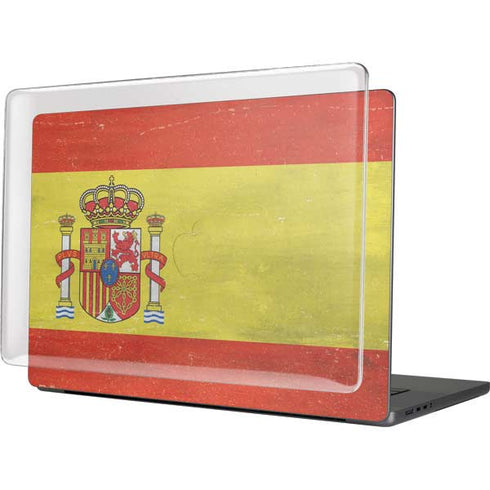 Spain Flag Distressed MacBook Cases