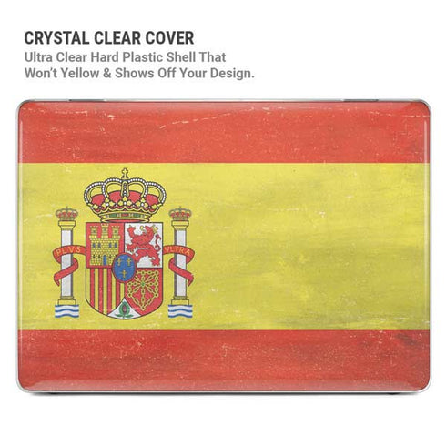 Spain Flag Distressed MacBook Cases