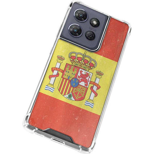 Spain Flag Distressed Moto G Stylus 5G (2025) Clear Case