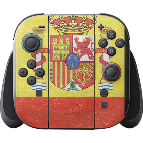 Spain Flag Distressed Nintendo Switch 2 (2025) with Joy-Con Skin