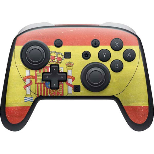 Spain Flag Distressed Nintendo Switch 2 (2025) Pro Controller Skin