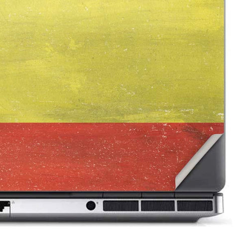 Spain Flag Distressed Dell Precision Skin