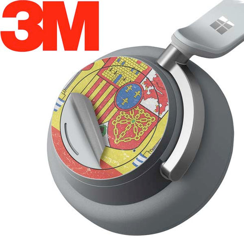 Spain Flag Distressed Surface Headphones Skin