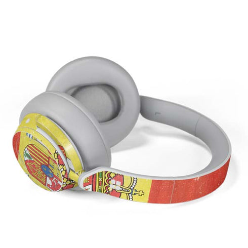 Spain Flag Distressed Surface Headphones Skin