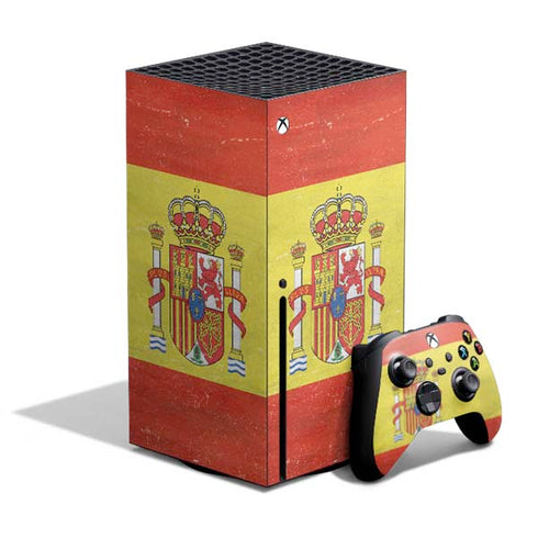 Spain Flag Distressed Xbox Series X Skins