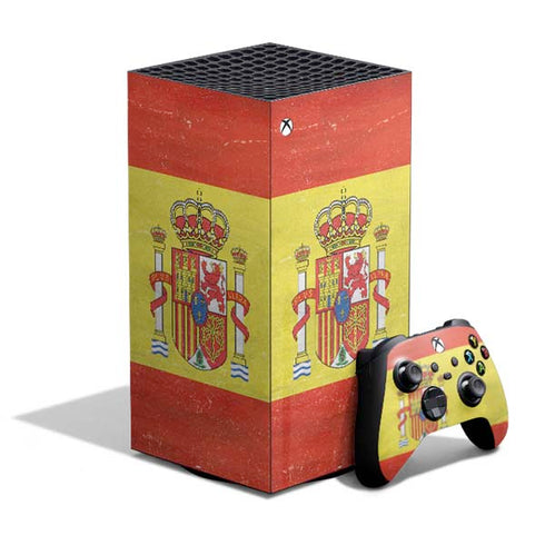 Spain Flag Distressed XBox Series X Digital Edition Bundle Skin