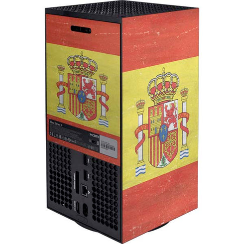 Spain Flag Distressed XBox Series X Digital Edition Bundle Skin