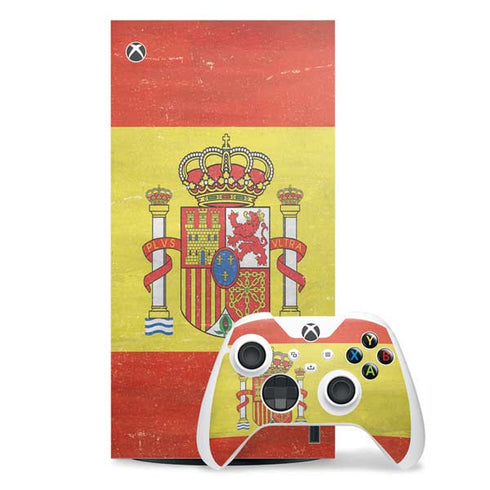 Spain Flag Distressed Xbox Series X Skins