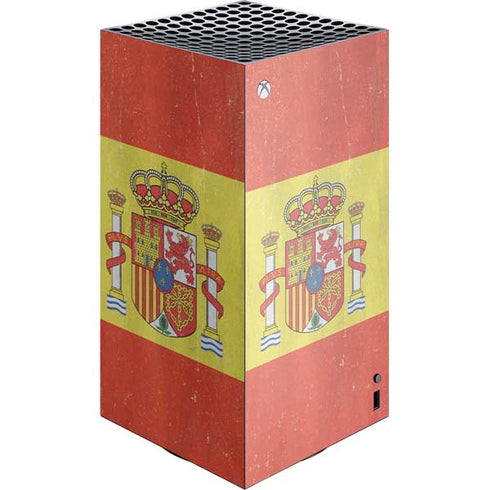 Spain Flag Distressed XBox Series X Digital Edition Console Skin