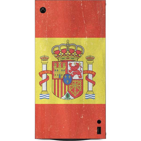 Spain Flag Distressed XBox Series X Digital Edition Console Skin