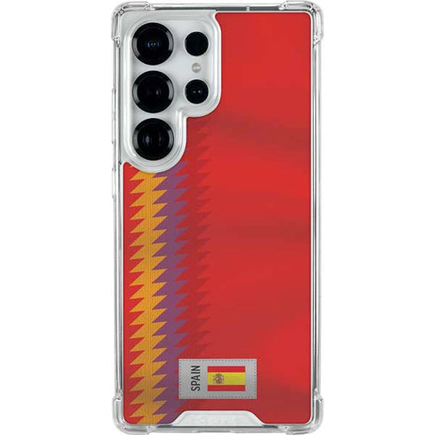 Spain Soccer Flag Galaxy S26 Ultra Clear Case