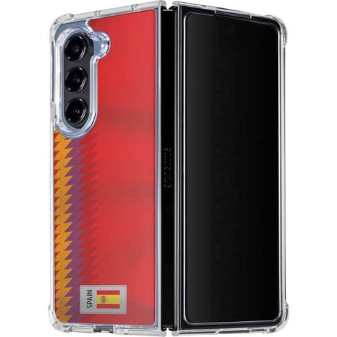 Spain Soccer Flag Galaxy Z Fold5 5G Clear Case
