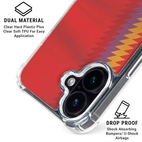 Spain Soccer Flag iPhone 16 Plus Clear Case