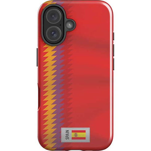 Spain Soccer Flag iPhone 16 Plus Impact Case