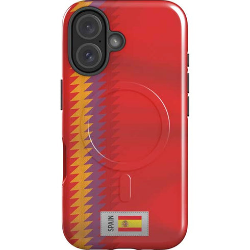 Spain Soccer Flag iPhone 16 Plus Magsafe Impact Case
