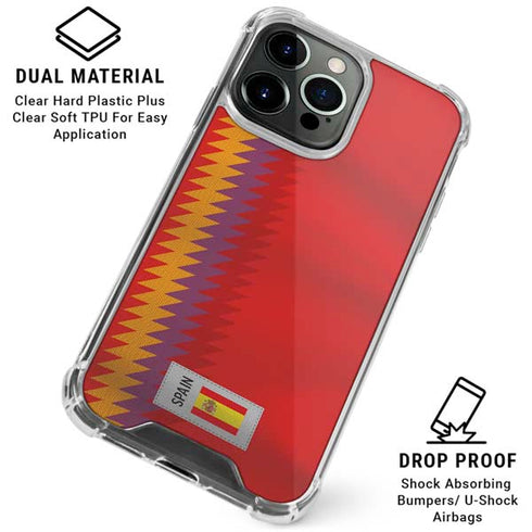 Spain Soccer Flag iPhone 16 Pro Clear Case