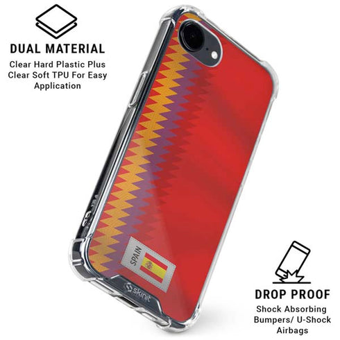 Spain Soccer Flag iPhone 16e Clear Case