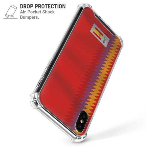 Spain Soccer Flag iPhone X/XS Clear Case