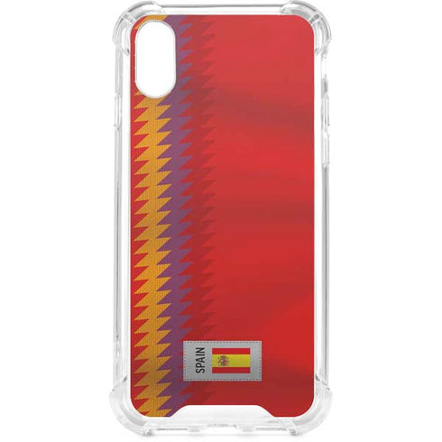 Spain Soccer Flag iPhone XS Clear Case