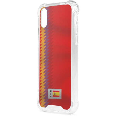 Spain Soccer Flag iPhone XS Clear Case