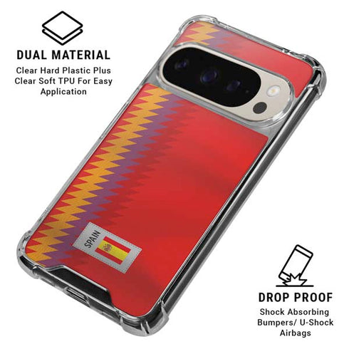 Spain Soccer Flag Pixel 9 Pro XL Clear Case