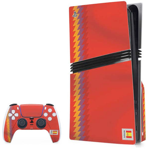 Spain Soccer Flag PS5 Pro Disk Bundle Skin