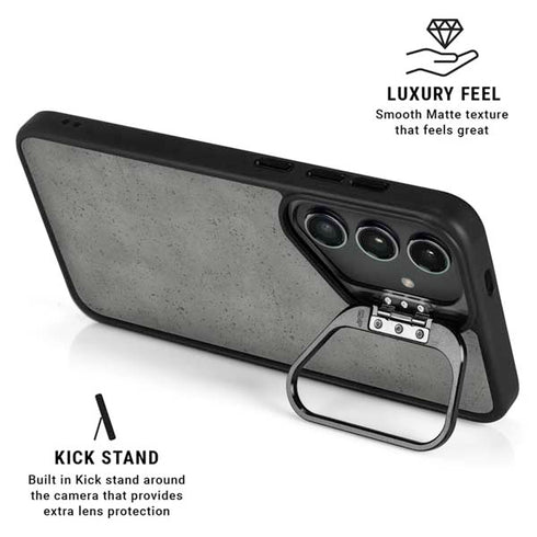 Speckle Grey Concrete Galaxy S25 Plus Kickstand Case