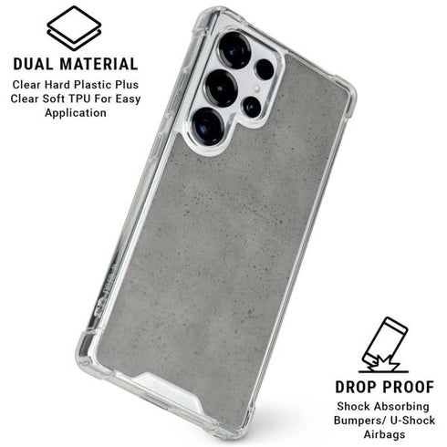 Speckle Grey Concrete Galaxy S25 Ultra Clear Case