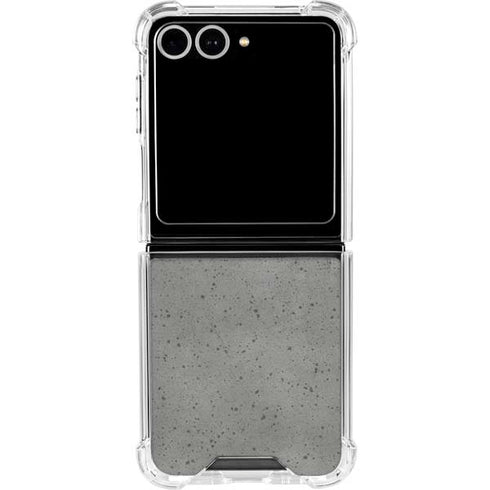 Speckle Grey Concrete Galaxy Z Flip7 Clear Case