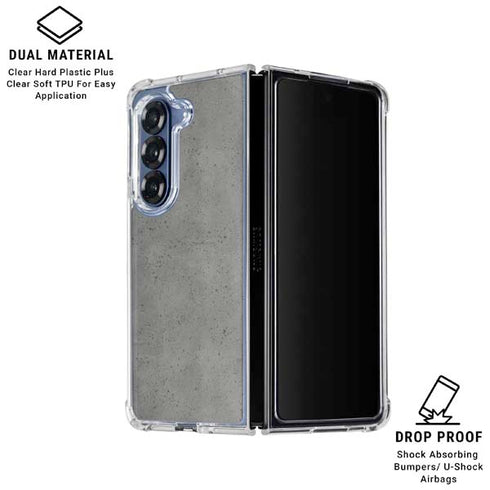 Speckle Grey Concrete Galaxy Z Fold7 Clear Case