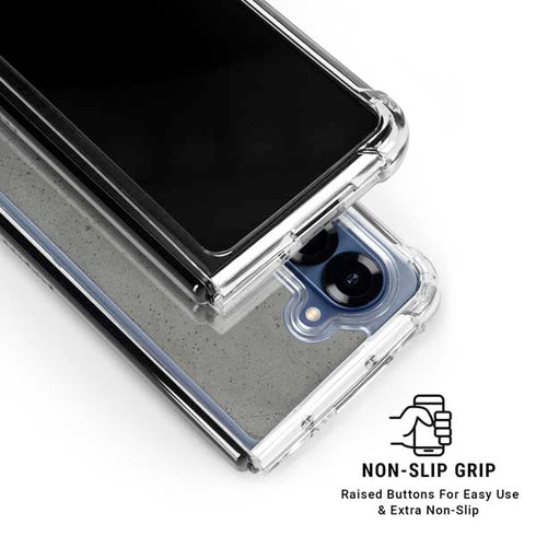 Speckle Grey Concrete Galaxy Z Fold7 Clear Case