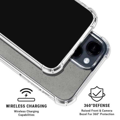 Speckle Grey Concrete iPhone 15 Clear Case
